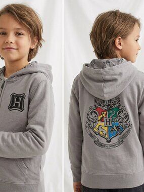 Harry Potter Hogwarts hoodie gray wizzard Universal Studios Small
